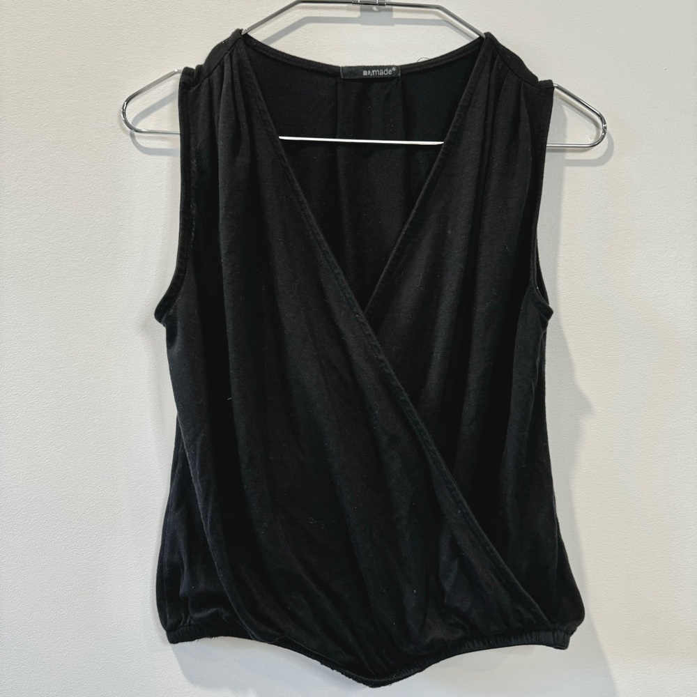 🛍️4 for 20$ / LA Made Drapped Blouse / Black / S